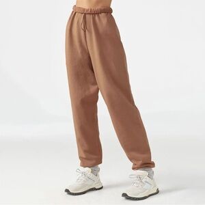 Joah Brown Oversized Joggers Terra Cotta French Terry Tan Womens Size XS / S